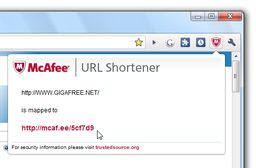 McAfee Secure URL Shortner スクリーンショット