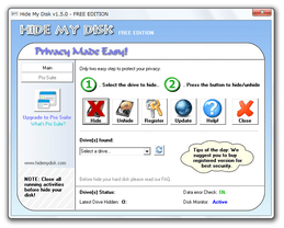 Hide My Disk スクリーンショット