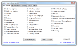 System Folders Customizer スクリーンショット