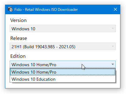 ダウンロードする Windows 8.1 / 10 / 11 のエディションを選択して「Continue」ボタンをクリックする