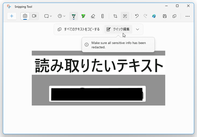 電話番号やメールアドレスと思われるテキストを、自動で黒塗りにすることもできる