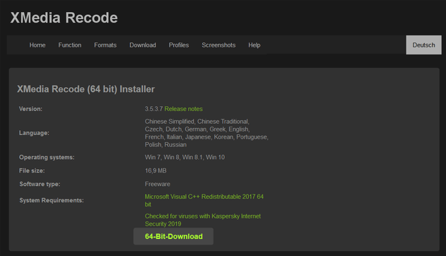 XMedia Recode