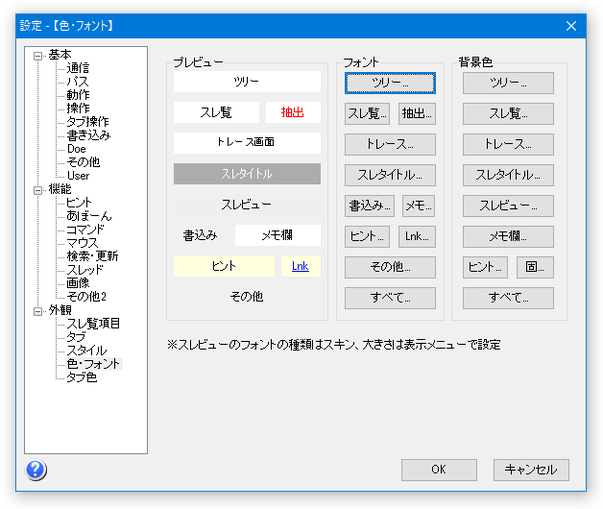 各項目のカスタマイズも可能