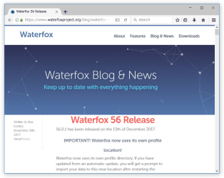 Waterfox スクリーンショット