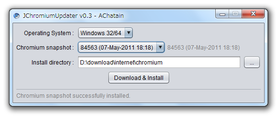 JChromiumUpdater スクリーンショット