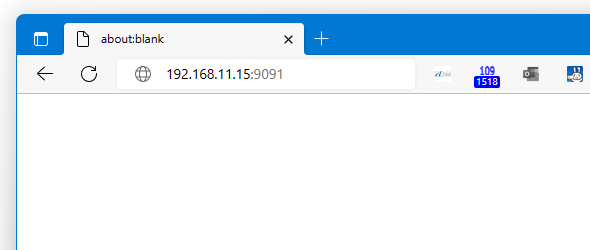 アドレスバー上に “ 遠隔操作される側 ” のパソコンの IP アドレスとポート番号を入力する