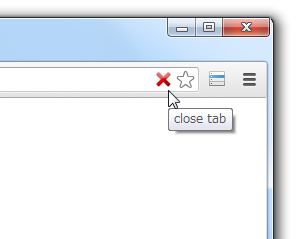 close pinned tab スクリーンショット