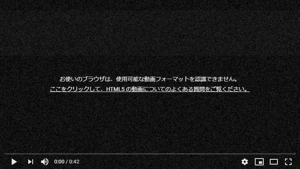 H.264 と VP9 を無効化してしまうと、動画を再生できなくなってしまう