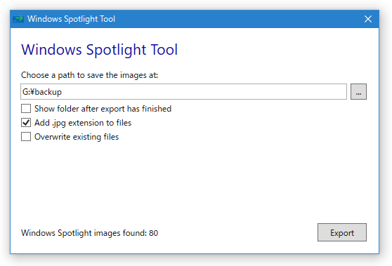 Windows Spotlight Tool
