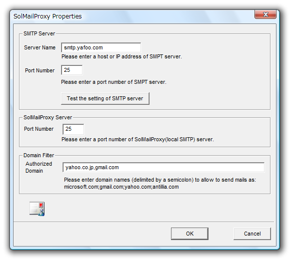 SolMailProxy Properties