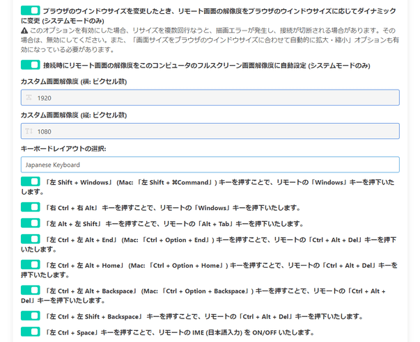 詳細オプション