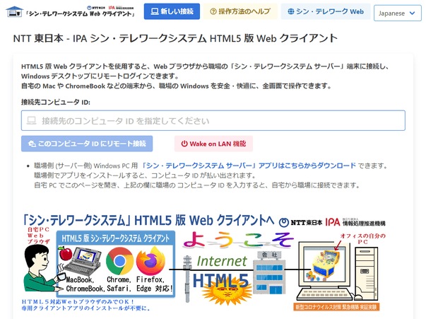 シン・テレワークシステム HTML5 版 Web クライアント