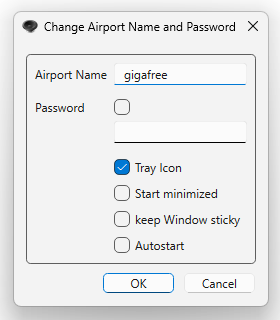 Change Airport Name and Password