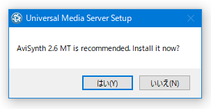 AviSynth 2.6 MT is recommended. Install it now?