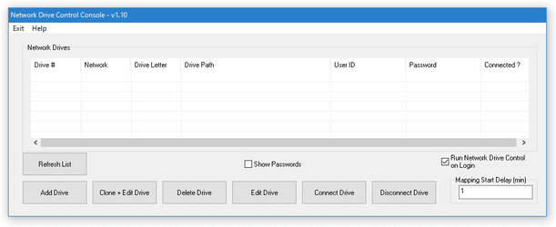 Network Drive Control