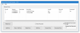 Network Drive Control スクリーンショット