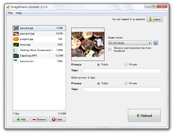 ImageShack Uploader スクリーンショット