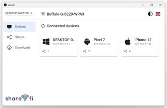 sharefi スクリーンショット