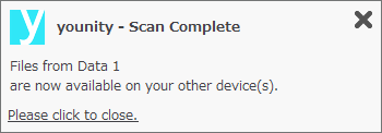 younity - Scan Complete
