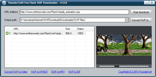ThunderSoft Free Flash SWF Downloader スクリーンショット