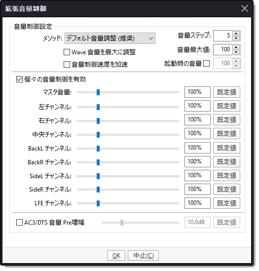 拡張音量制御