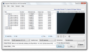 Icepine Free DVD to AVI Converter スクリーンショット