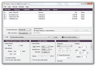 Pazera Free Video to Flash Converter スクリーンショット