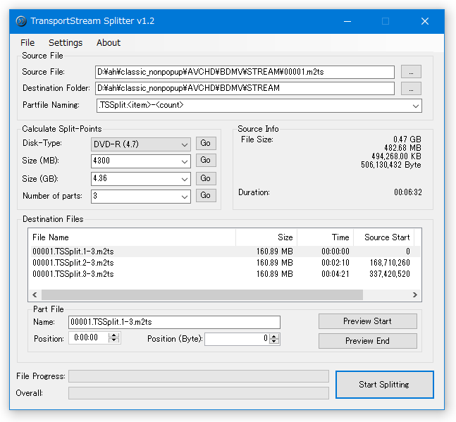 Tssplitter のダウンロードと使い方 ｋ本的に無料ソフト フリーソフト