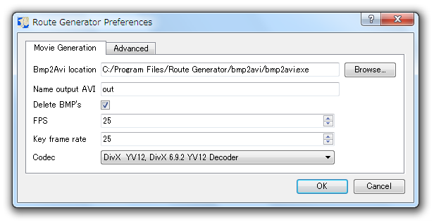 Route Generator Preferences