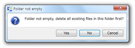 Folder not empty