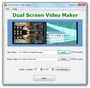 Dual Screen Video Maker スクリーンショット