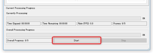 画面最下部にある「Start」ボタンをクリックする