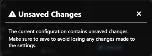 Unsaved Changes