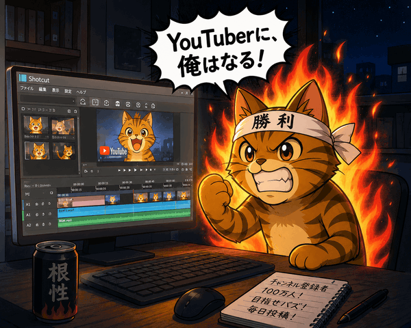 YouTuber になることを決意した K本的キャット君