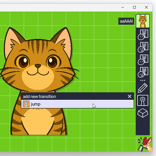 「jump」を選択する