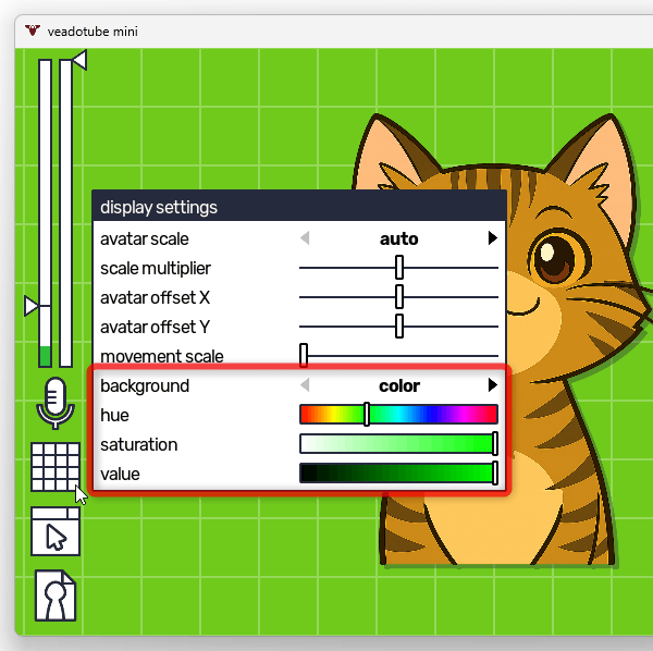 「background」欄で設定を行う