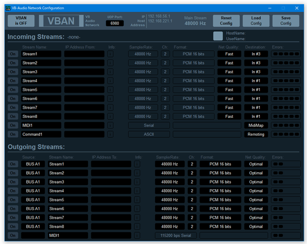 VB-Audio Network Configuration