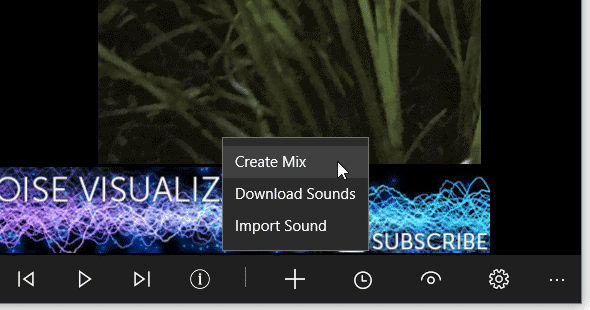 「Create Mix」を選択