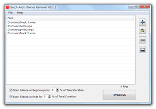 Batch Audio Silence Remover スクリーンショット