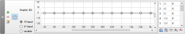 15-band graphic equalizer