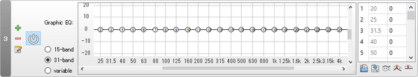 31-band graphic equalizer