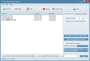 Free Batch Music Splitter スクリーンショット