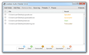 Lossless Audio Checker スクリーンショット