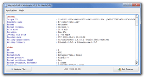 MediaInfoXP スクリーンショット