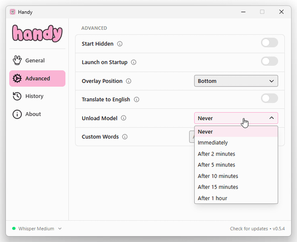 Unload Model