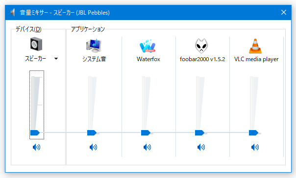 音量ミキサー