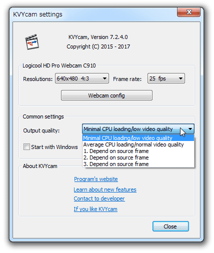 Output resize method