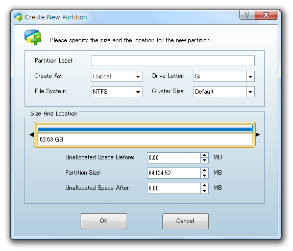 Create New Partition