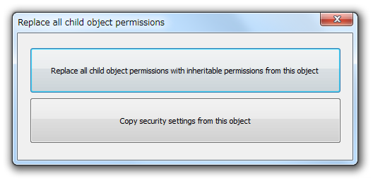 Replace all child object permissions