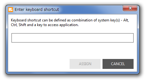 Enter keyboard shortcut